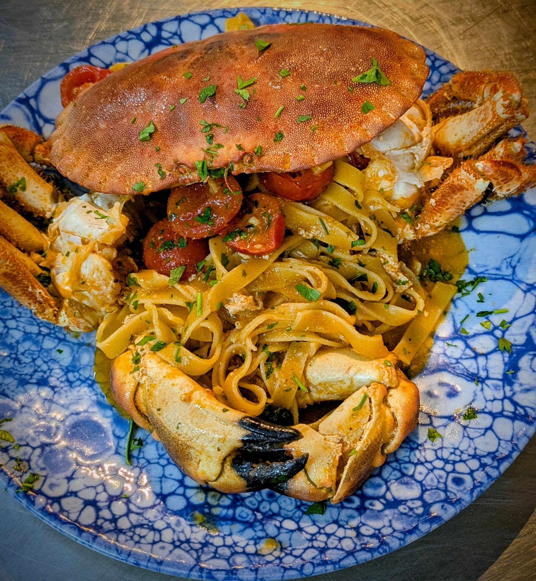 Fettuccina con Granchio Porro