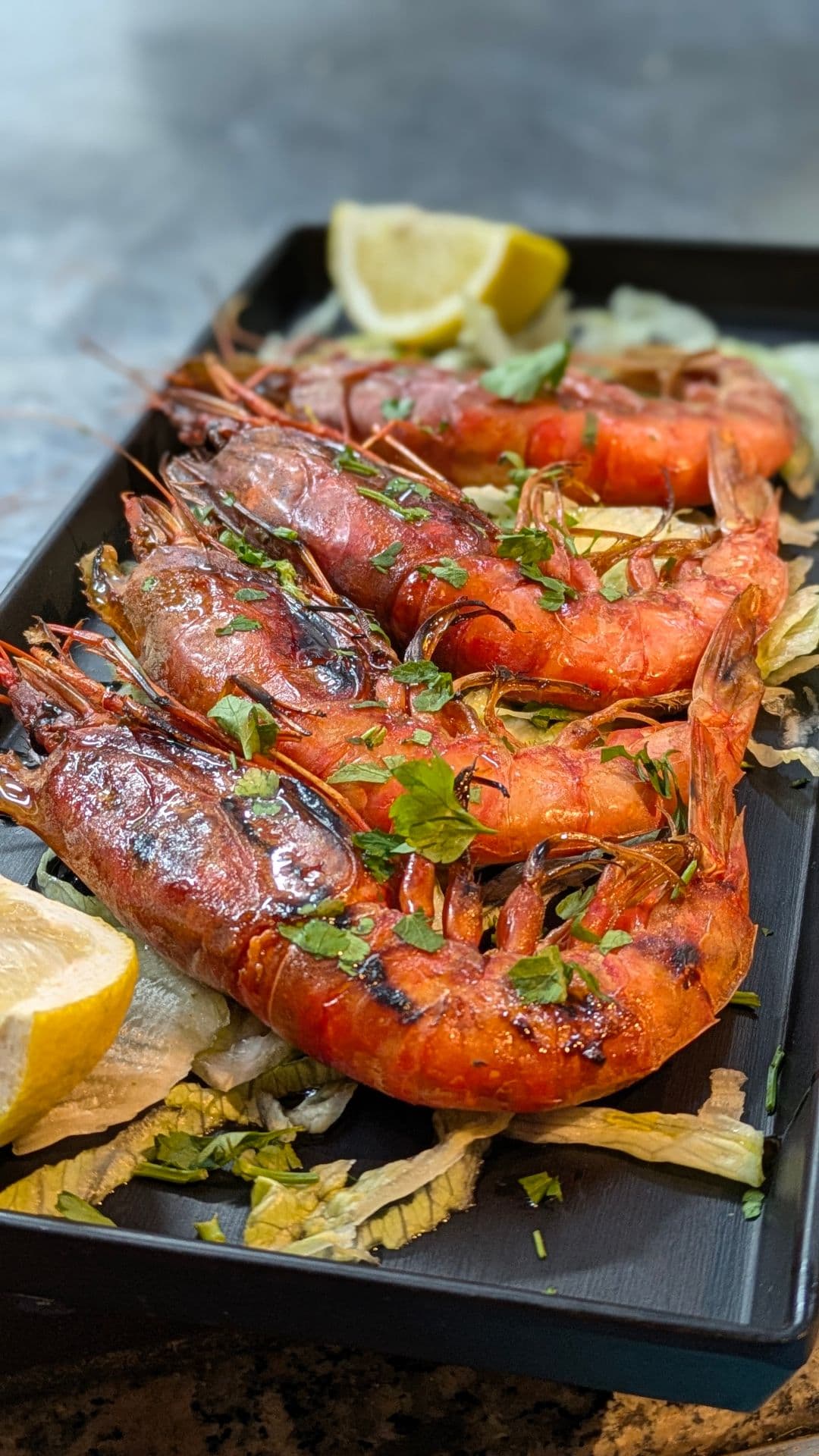 Gegrillte Garnelen