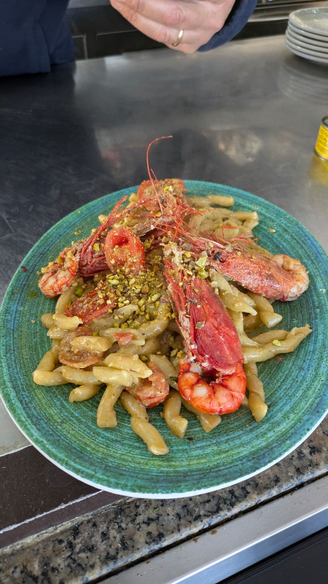 Busiata Gambero rosso e pistacchi
