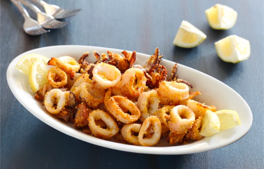 Frittierte Calamari