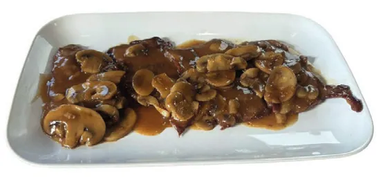 Escalopines con Champiñones